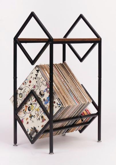 MODERN VINYL Record Holder - Matte Black Metal - 160 - 200 LP Storage, 1 Tier Stand - Modern Vinyl