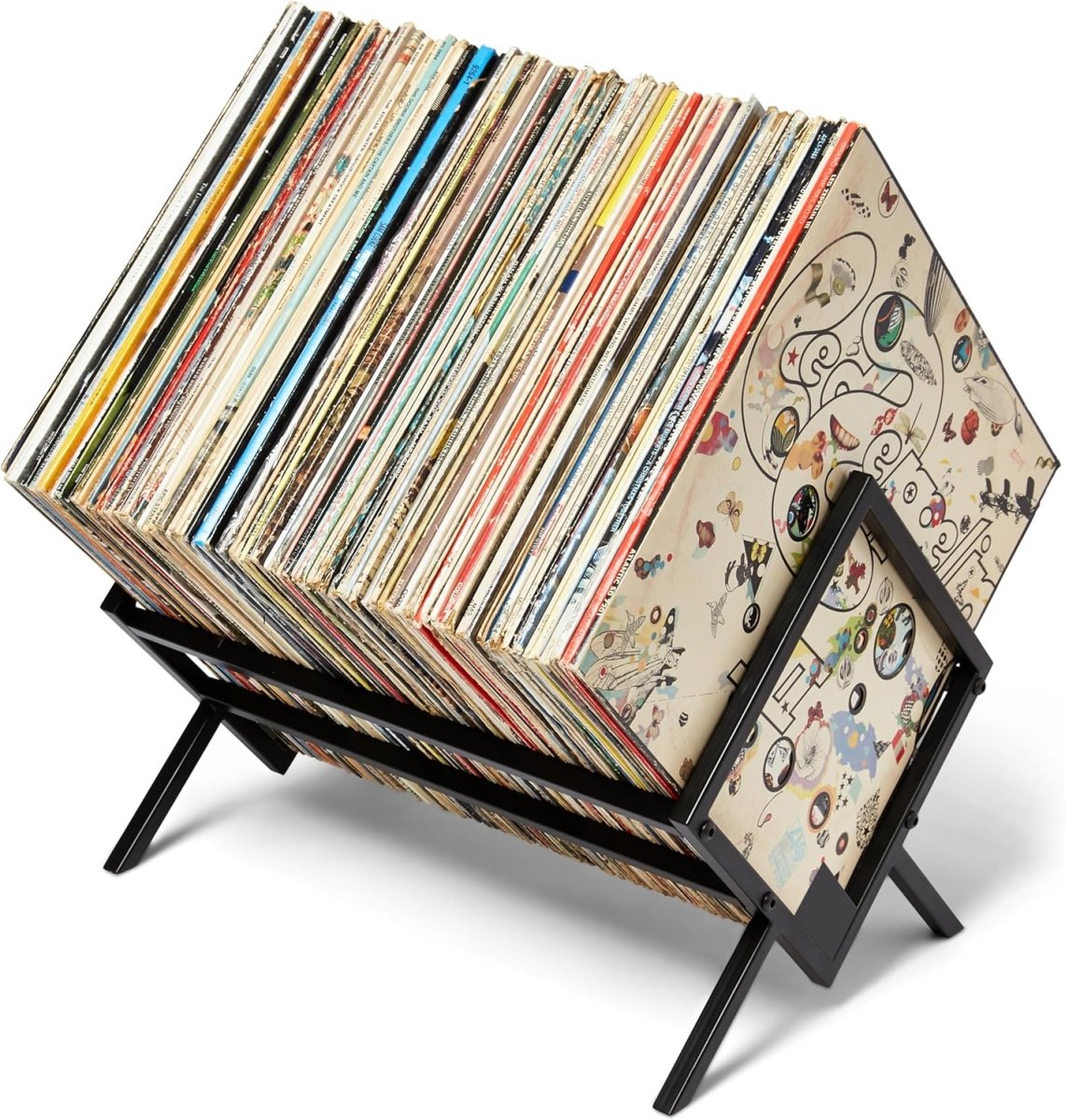 MODERN VINYL Record Holder - Matte Black - 80 - 100 LP Storage - Modern Vinyl